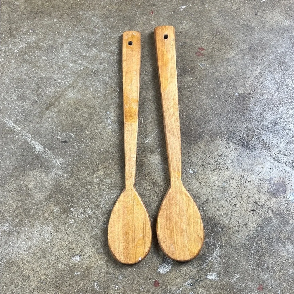 Colorful Wooden Hand painted spoons with tropical birds